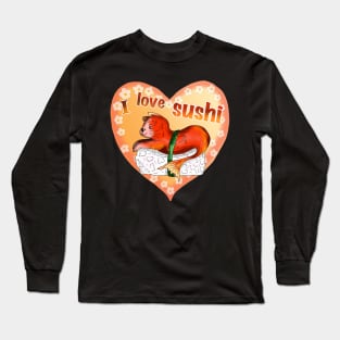 sushi lover red catfish sushi Long Sleeve T-Shirt